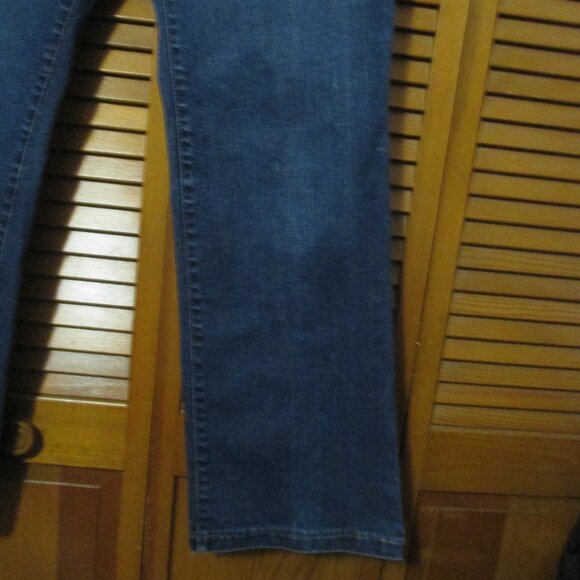 Loft jeans curvy bootcut denim blue jeans with stretch size 14 - Picture 5 of 8